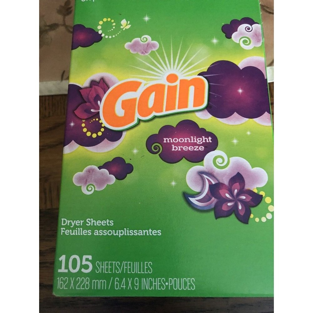 Gain Moonlight Breeze Fabric Softner Sheets 105 Static Laundry HTF Scent